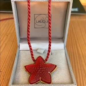 Authentic LALIQUE pendant and rope cord